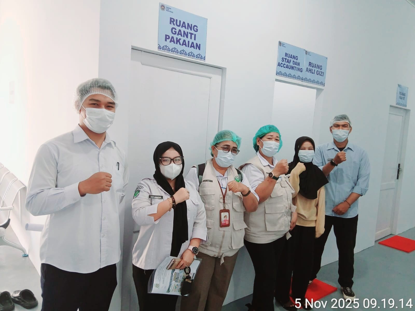 Tim Kesling Dinkes Pematangsiantar dan Puskesmas Singosari kunjungi SPPG Bantan