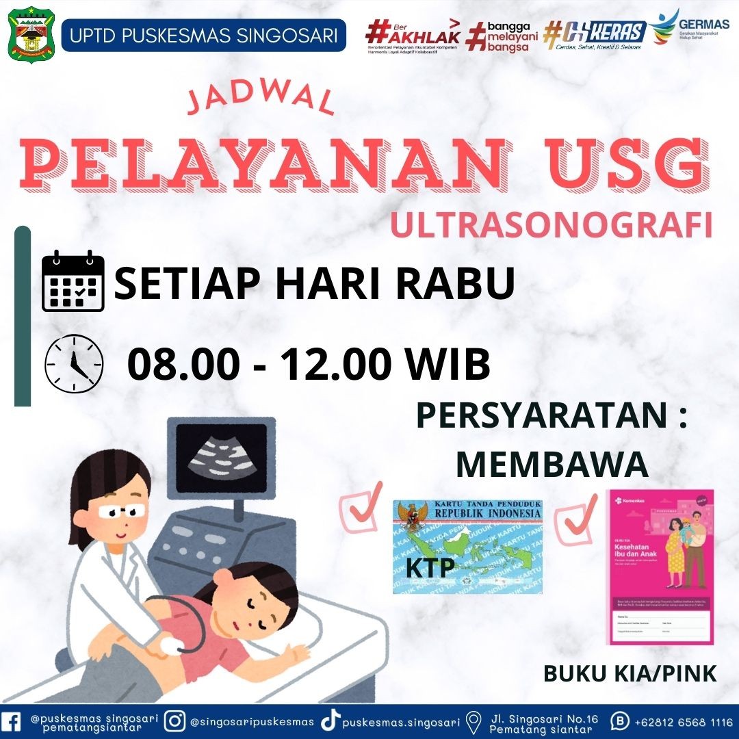 Puskesmas Singosari Sediakan Pelayanan USG Rutin Setiap Rabu